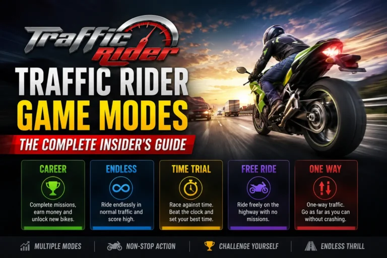 Game Modes of traffic rider mod apk